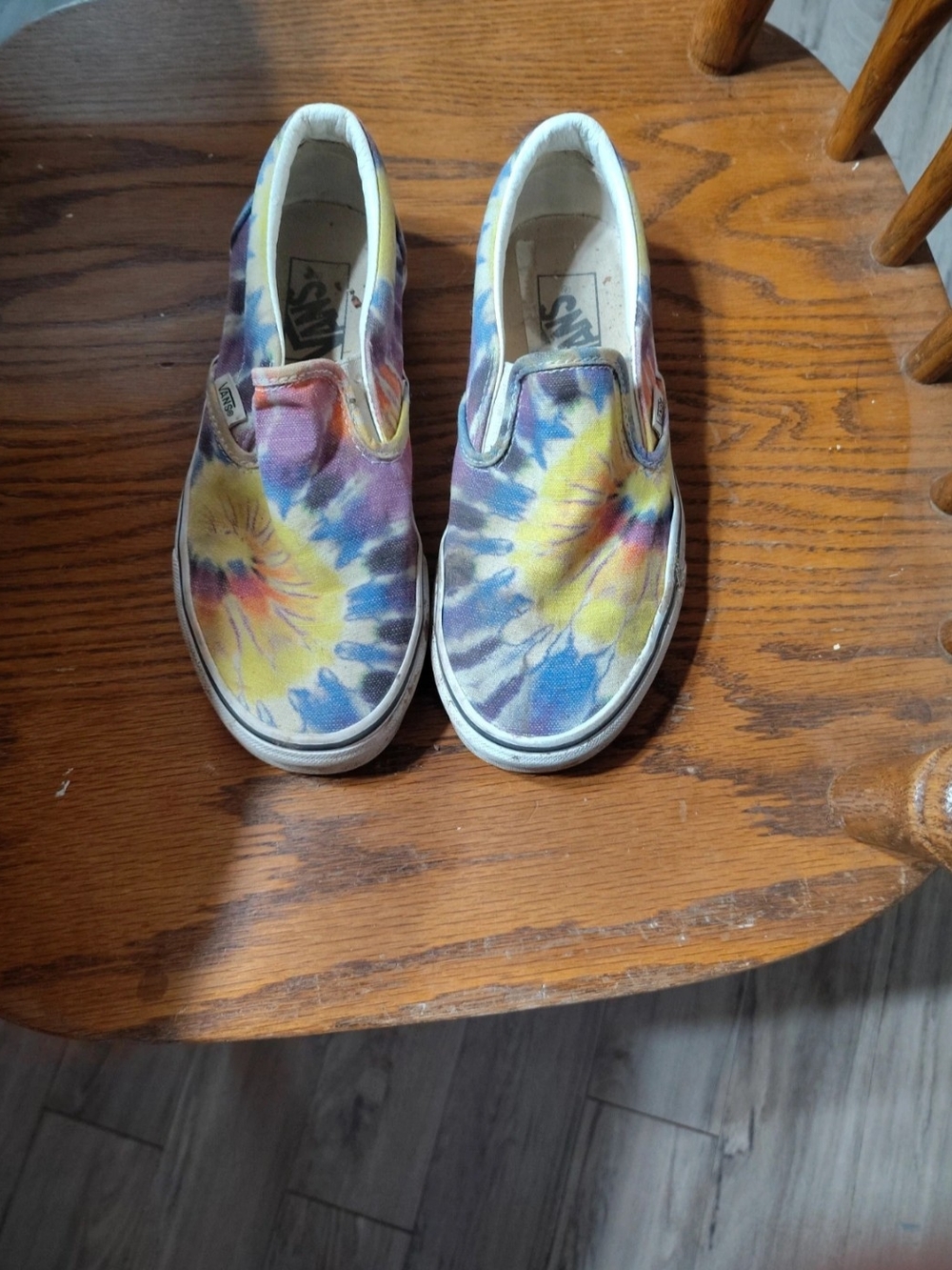 Vans Kids Slip-On Tie-Dye Sneakers - Yellow, Blue, Purple
